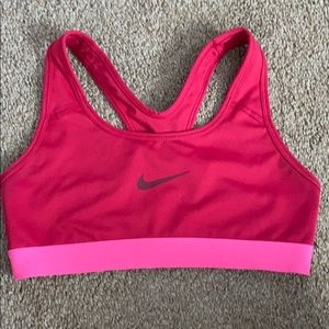 Pink and Magenta Nike sports bra
